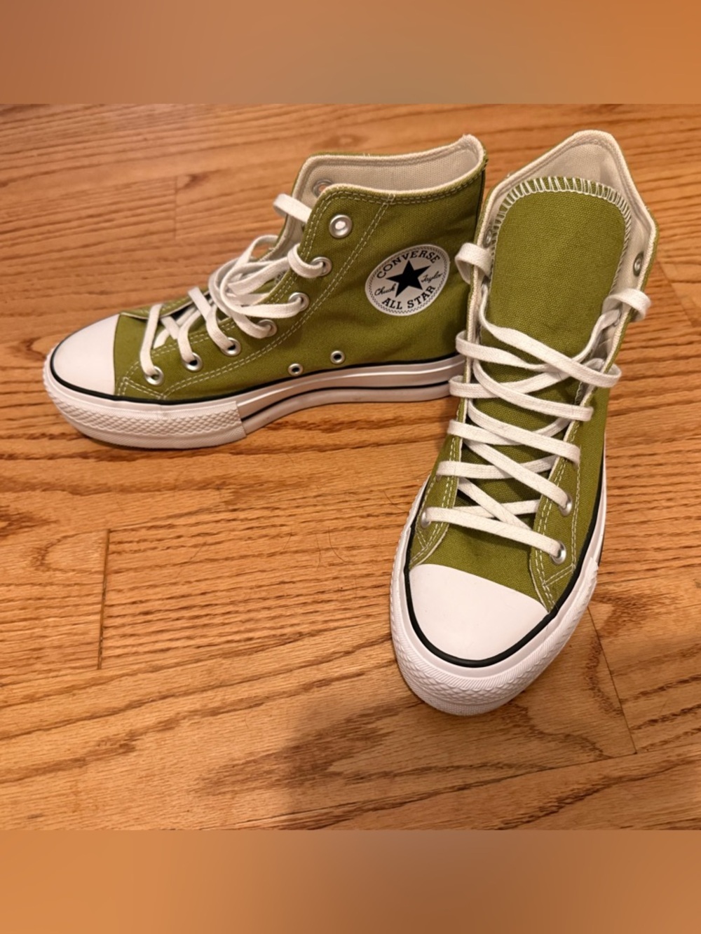 Converse High Top Platform Sneakers - Lime Green